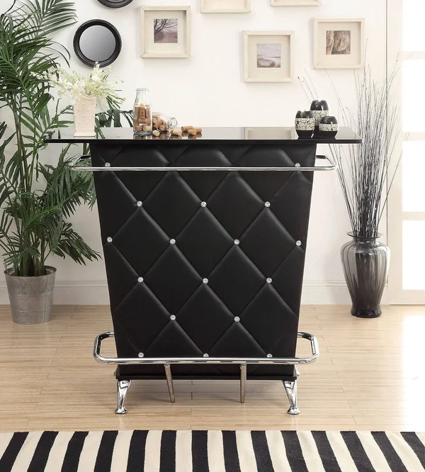 Furniture of America Fuero Black Bar Table