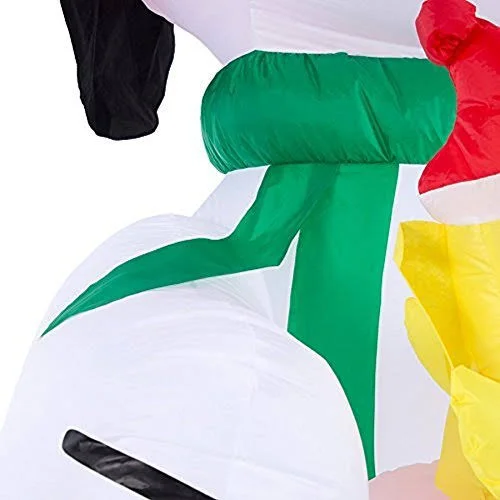 Peanuts Lighted Snoopy Woodstock in Stocking Christmas Inflatable 10ft Tall