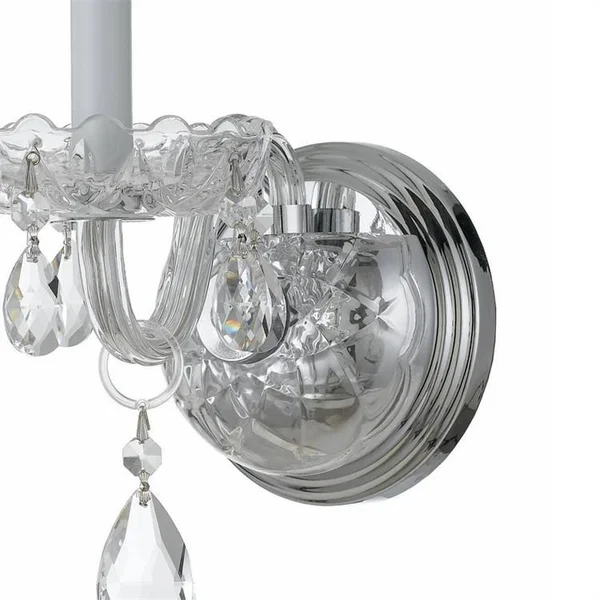 Crystorama 1031-CH-CL-SAQ Traditional Crystal 1 Light Spectra Crystal Chrome Sconce