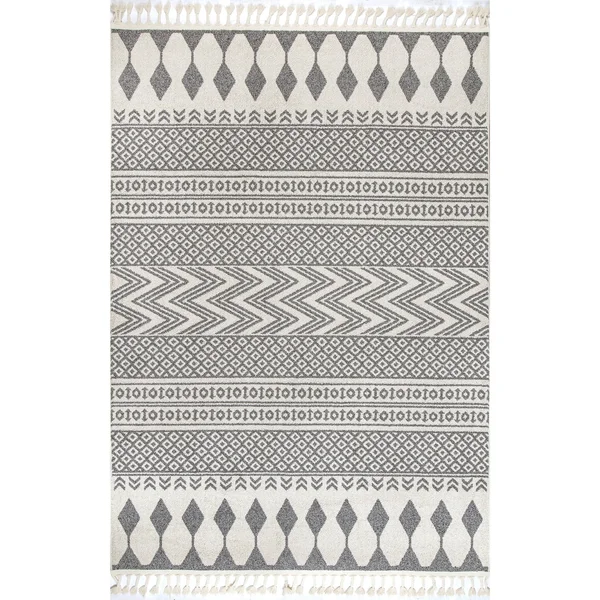 nuLOOM Terra Tribal Outdoor Rug - 6& 7x22 x 9&, Beige