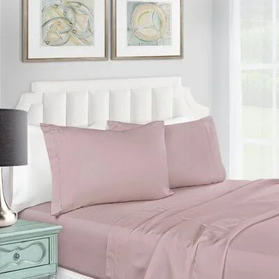 Darby Home Co Amherst Deep Pocket 1200 Thread Count 100% Egyptian-Quality Cotton Sheet Set Size: Queen, Color: Zephyr