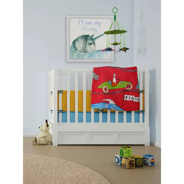 Marmont Hill Blue Unicorn Dreams II Framed Wall Art - Size: 32 x 32