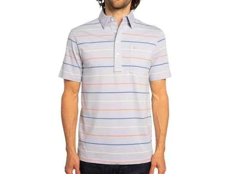 Top-shelf Players Shirt - Canal Stripe, Blue, Size: S