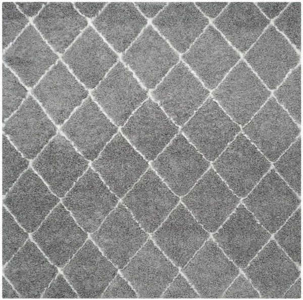 Safavieh Moroccan Shag MSG343B 7& Square Grey, Ivory Rug
