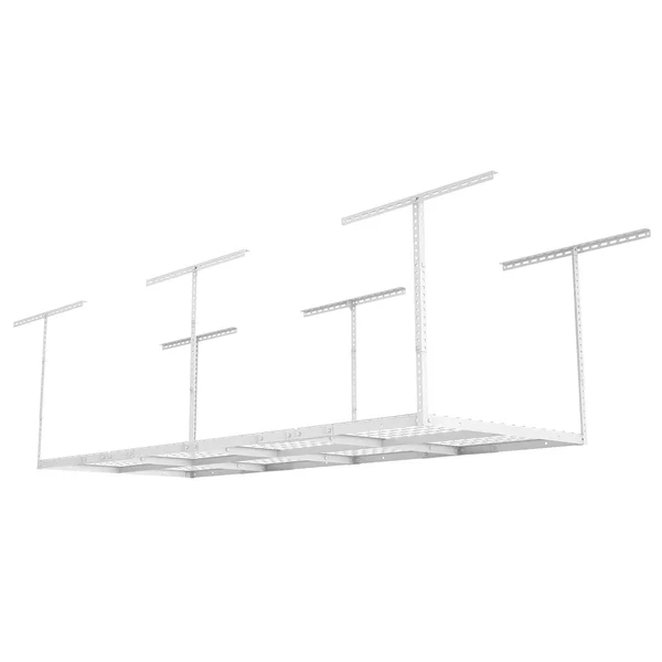 Fleximounts GR38 3x8 Foot Adjustable Overhead Garage Storage Ceiling Rack - White