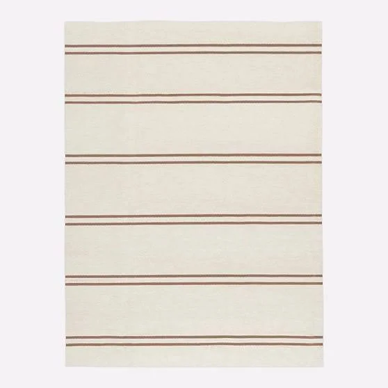 HTH Simple Striped Rug - 2.5x7, Mocha Mousse